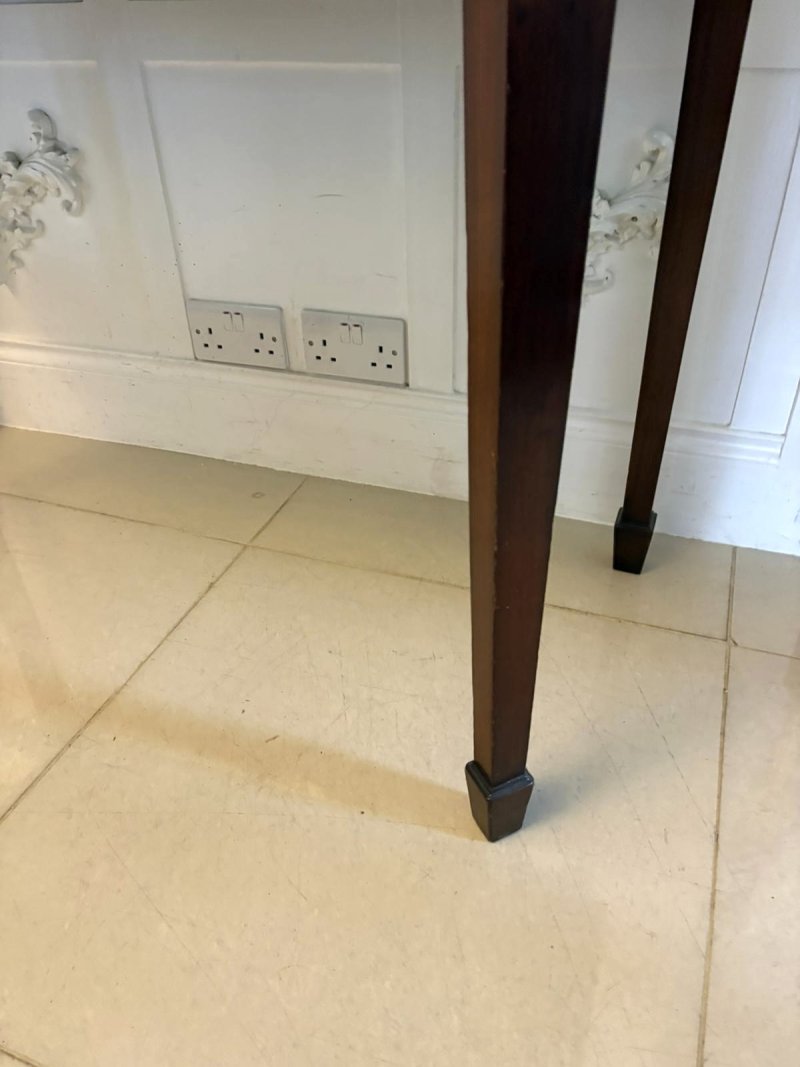 Antique Georgian Mahogany Demi Lune Console Table - Image 8